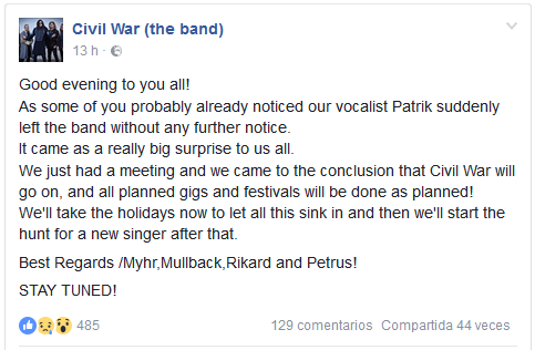 Civil War Comunicado Oficial