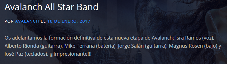Comunicado Avalanch