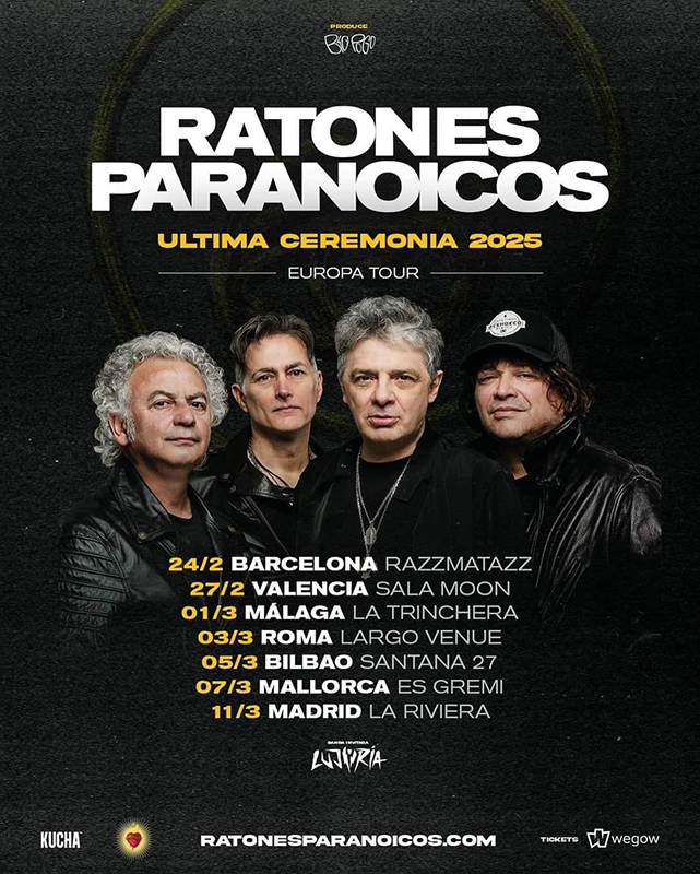 Ratones Paranoicos regresan Espana para despedirse 2025 tour